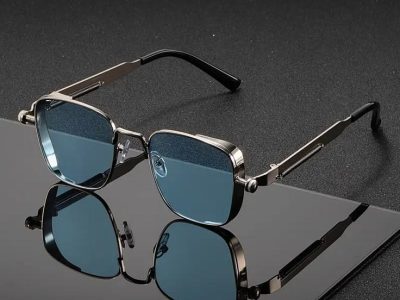 luxury steampunk sunglasses for men vintage square metal frame 2026